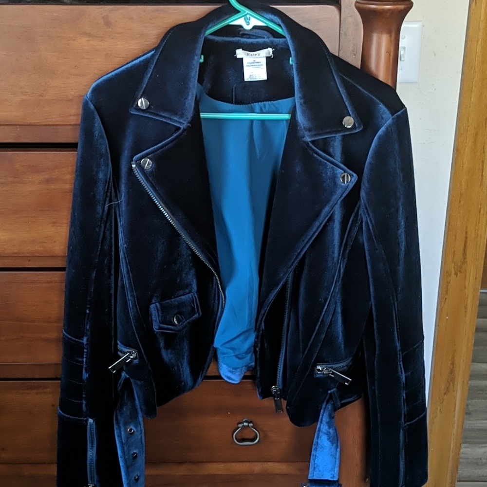 Esley Velour Moto Jacket